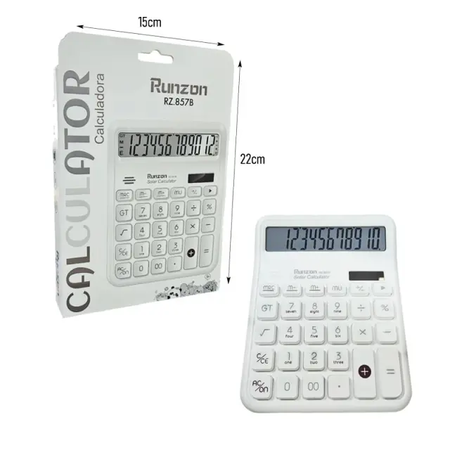 Runzon Αριθμομηχανή Γραφείου/Κομπιουτεράκι RZ-857B - Calculator 0301022 2