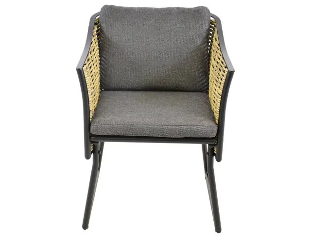 Καρέκλα κήπου Solamente Lesli Living από Αλουμίνιο/Wicker με αδιάβροχα μαξιλάρια και διαστάσεις 56x60x77cm 41657 2