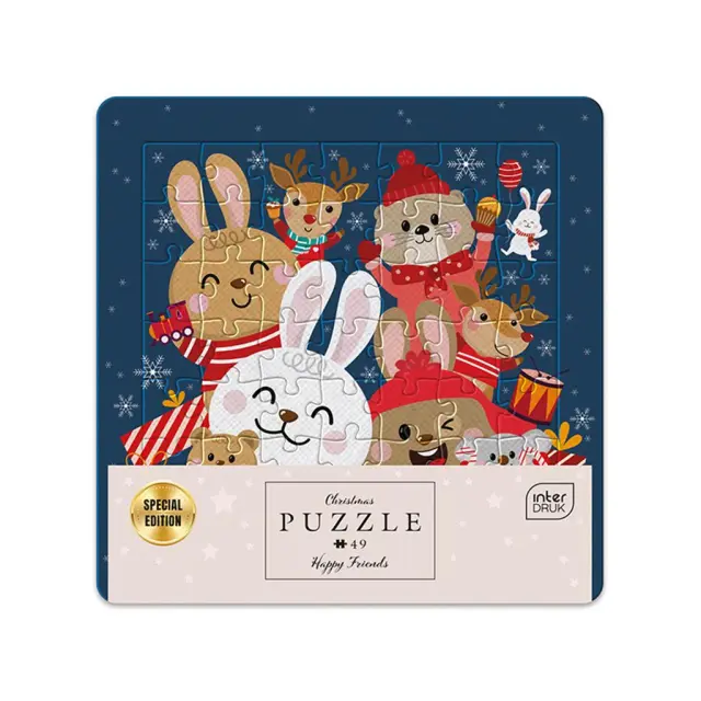 Παζλ Interdruk 49τεμ Xmas Frame Happy Friends / 111376336 (INTERDRUK)