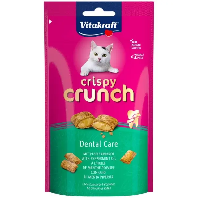 Vitakraft Crispy Crunch Dental Care Τραγανή Λιχουδιά με Δυόσμο 60gr Μονόχρωμο