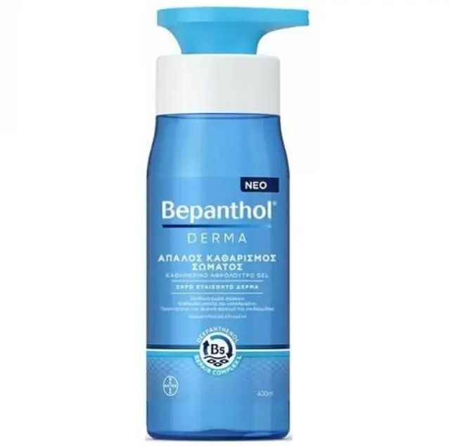 BEPANTHOL Derma Απαλός Καθαρισμός Σώματος - Καθημερινό Αφρόλουτρο Gel για Ξηρό Ευαίσθητο Δέρμα 400 ml