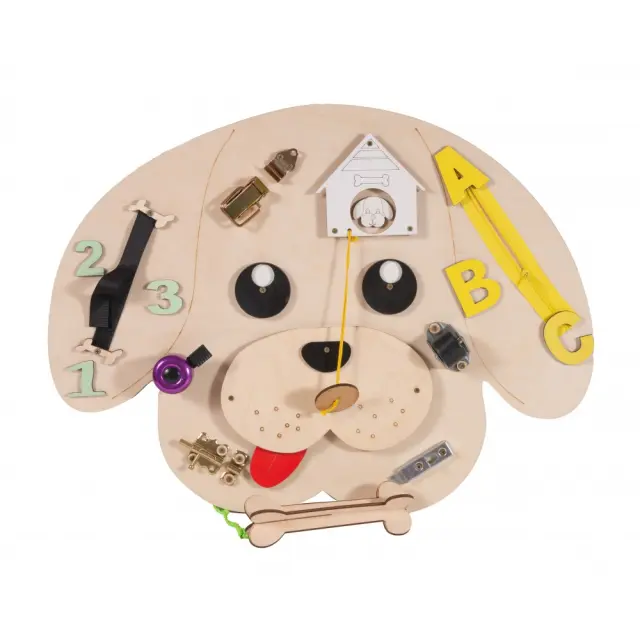 Moni Toys Ξύλινος Εκπαιδευτικός Πίνακας Δραστηριοτήτων Montessori Σκυλάκι 3+ Ετών
