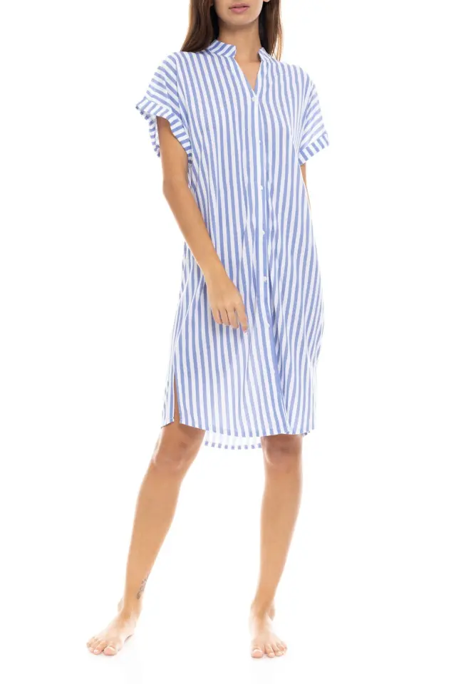 S1345 - Type - NIGHTGOWN SOFT BLUE STRIPE