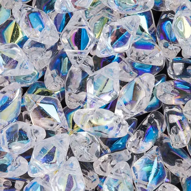 Χάντρα Matubo GemDuo 8x5mm - Crystal AB ~10gr