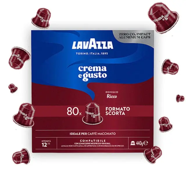 Lavazza Crema Gusto Ricco Aluminium 80 τμχ | Nespresso