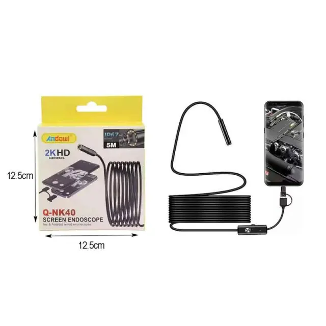 Andowl Ενδοσκοπική Κάμερα με Καλώδιο 5m Q-NK40 - Screen Endoscope 075874 3