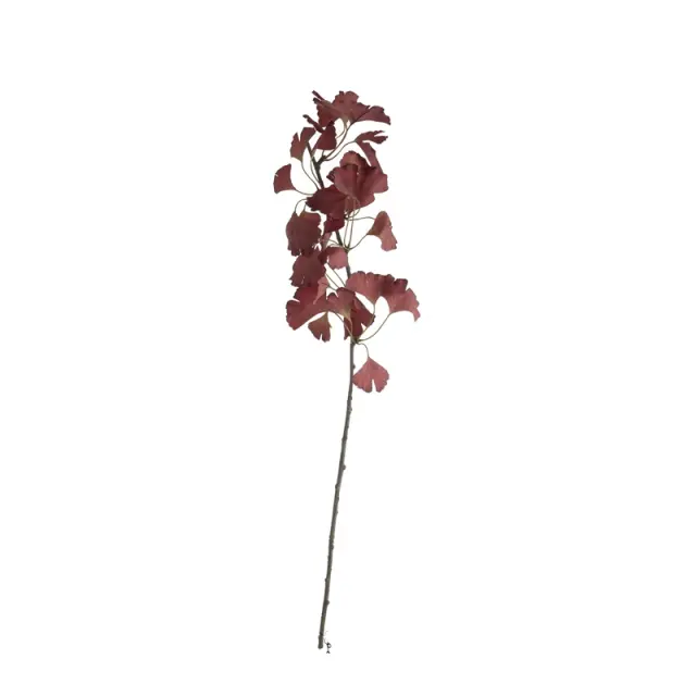 Φύλλα κλαδί τεχνητό, μπορντό, 76cm