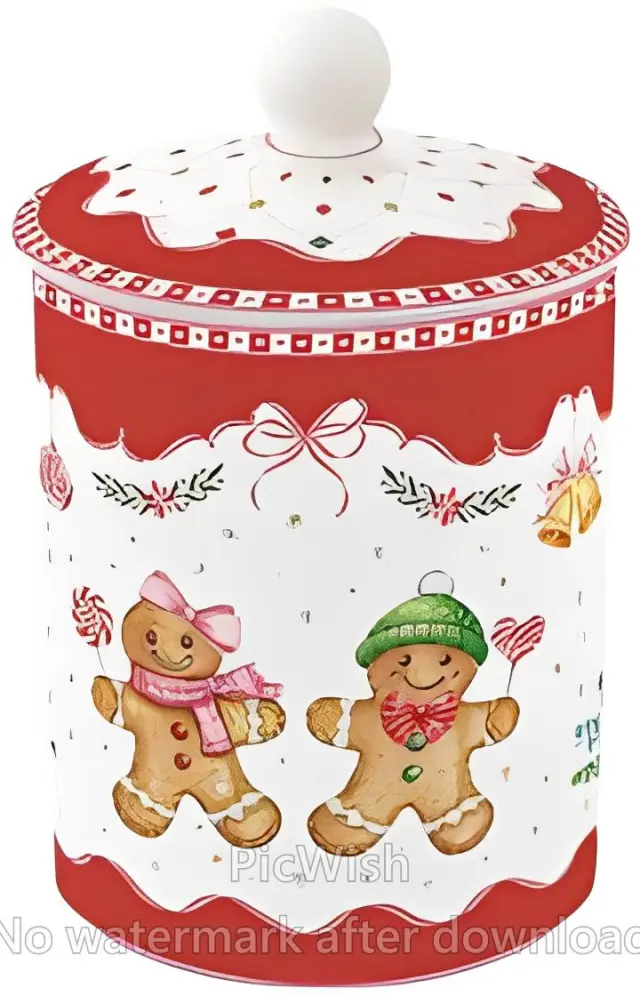 Easy Life Sweet Christmas Βάζο Με Καπάκι Πορσελάνης 11.5x18cm