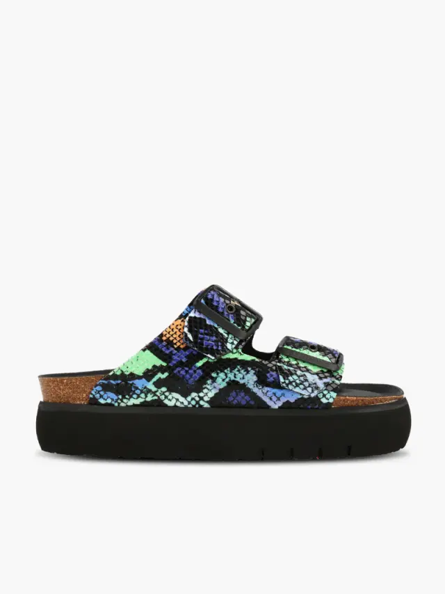Genuins Πέδιλα Γυναικείο Vegan Peta Prints GEN/HONOLULU PLATFORM G106334 SAFFRON 3
