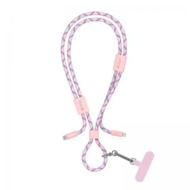 Καλώδιο Σύνδεσης USB 2.0 Devia EC429 Woven Adjustable Lanyard USB C σε Lightning PD 27W 1.6m Cable Pro5 Ροζ N68616 3