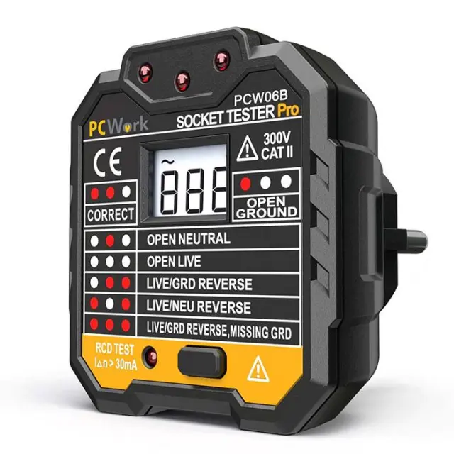 Τέστερ μπρίζας (socket tester) με ψηφιακή οθόνη.