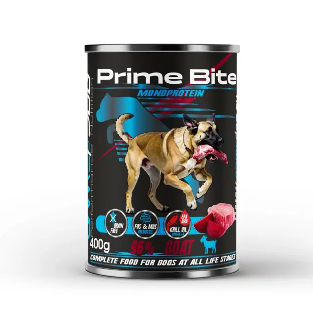 PRIME BITE Monoprotein Goat with beetroot - wet dog food - 400g