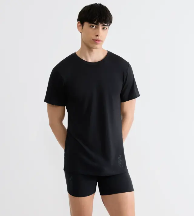 Sloggi Men Ανδρικό T-shirt SLG BASE SOFT Μαύρο