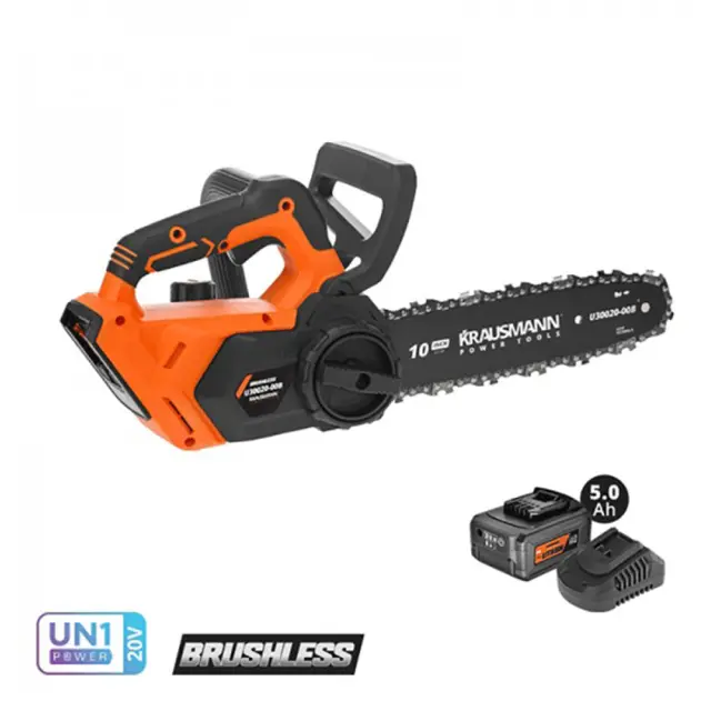 KRAUSMANN ΑΛΥΣΟΠΡΙΟΝΟ ΕΠΑΝΑΦΟΡΤΙΖΟΜΕΝΟ BRUSHLESS 20V + ΜΠΑΤΑΡΙΑ 5.0AH + ΠΑΡΕΛΚΟΜΕΝΑ