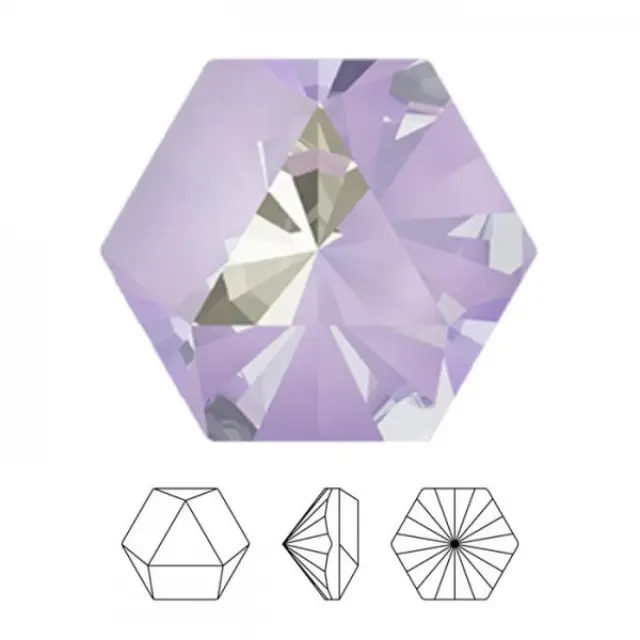 Swarovski 4699 Kaleidoscope Hexagon Fancy Stone Crystal Lavender DeLite 14x16mm - 1τεμ