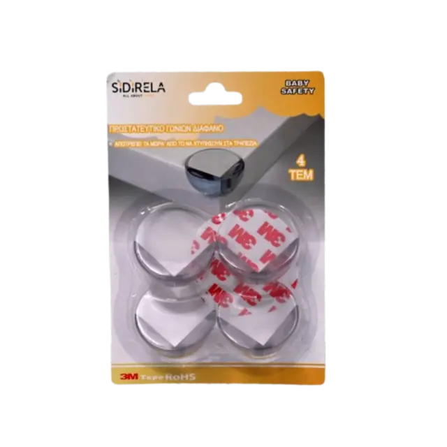 3M Sidirela Baby Safety Προστατευτικά Γωνιών (Διάφανο) 4τμχ