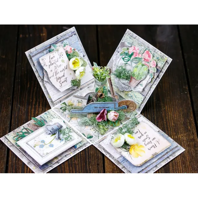 Die Cuts Chipboard Stamperia 15x30cm, Romantic Garden House 2