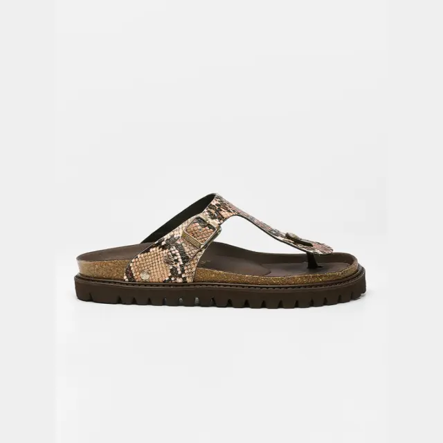 Genuins Πέδιλα Γυναικείο Vegan Peta Prints GEN/ROSAS LUX G106509 S/BROWN