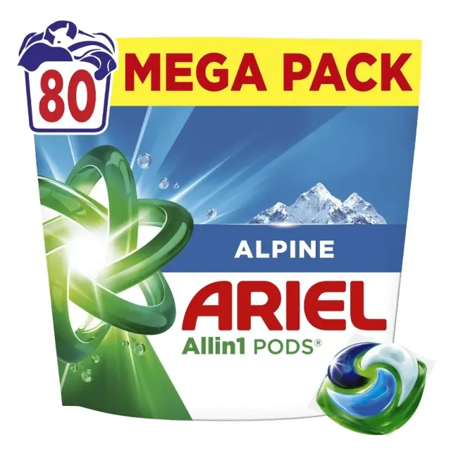 ARIEL Kάψουλες Πλυντηρίου Ρούχων Allin1 Pods Alpine 80 καψουλες