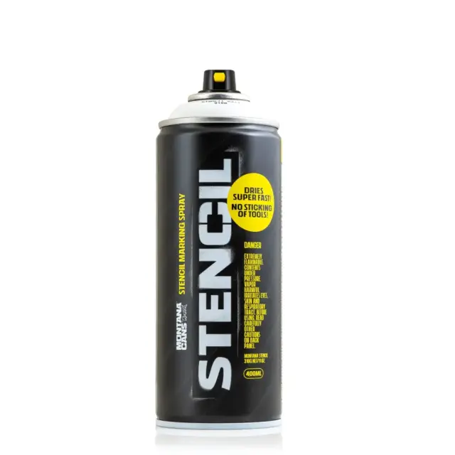 Montana Stencil Spray Paint 400ml Stencil 9000 - Black