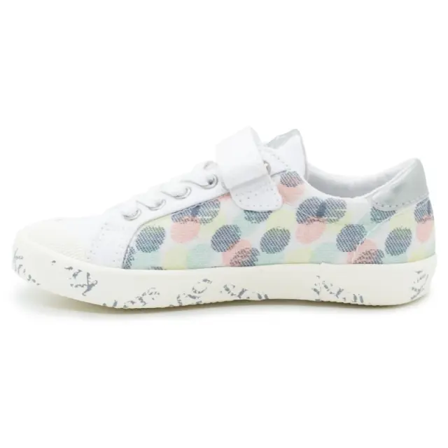 Sneakers KICKERS Λευκό πουά Gody 860863-30 33 - 38 2
