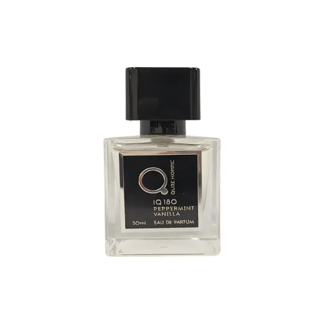 Qure Homme eau de parfum Peppermint Vanilla 50ml + Invigorating Beard Wash 200ml (Set) & Δώρο Τσαντάκι Νεσεσέρ Μαύρο 2