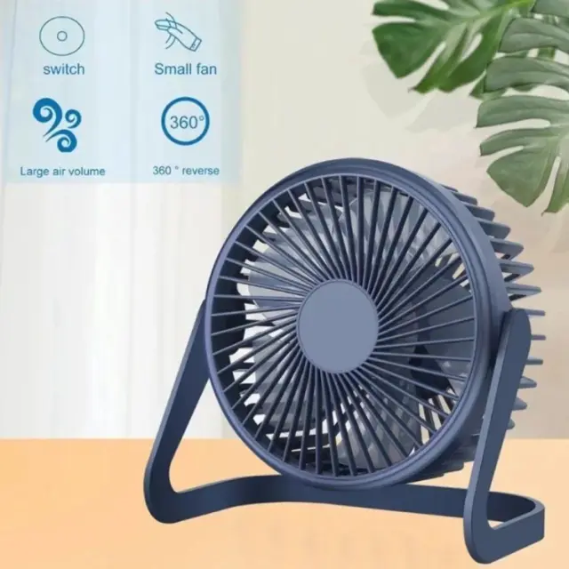 Mini Ανεμιστήρας Γραφείου με USB-A- Dark Blue OEM 3