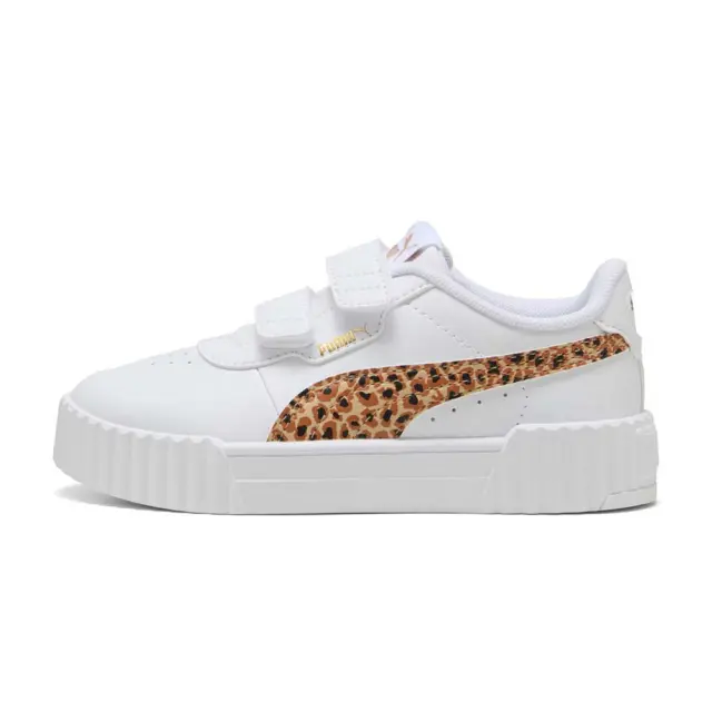 Puma Girl's Carina 3.0 Animal Print V (PS) Λευκό 402272-02 (Puma)