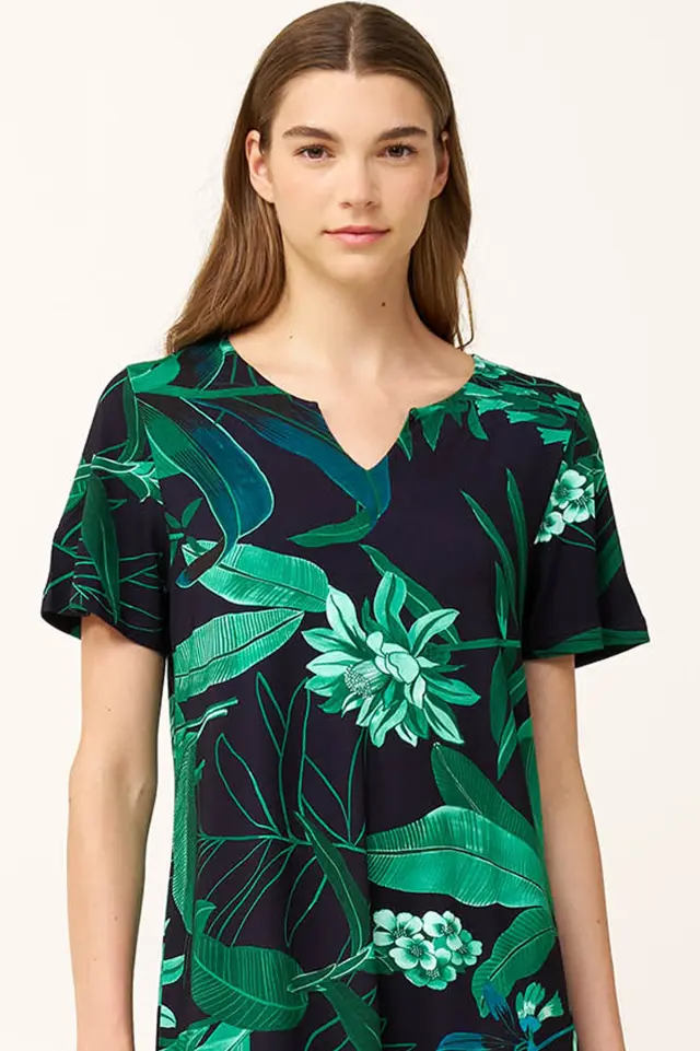 Δροσερό Καλοκαιρινό Φόρεμα Viscose Vamp 24472 BLUE 2