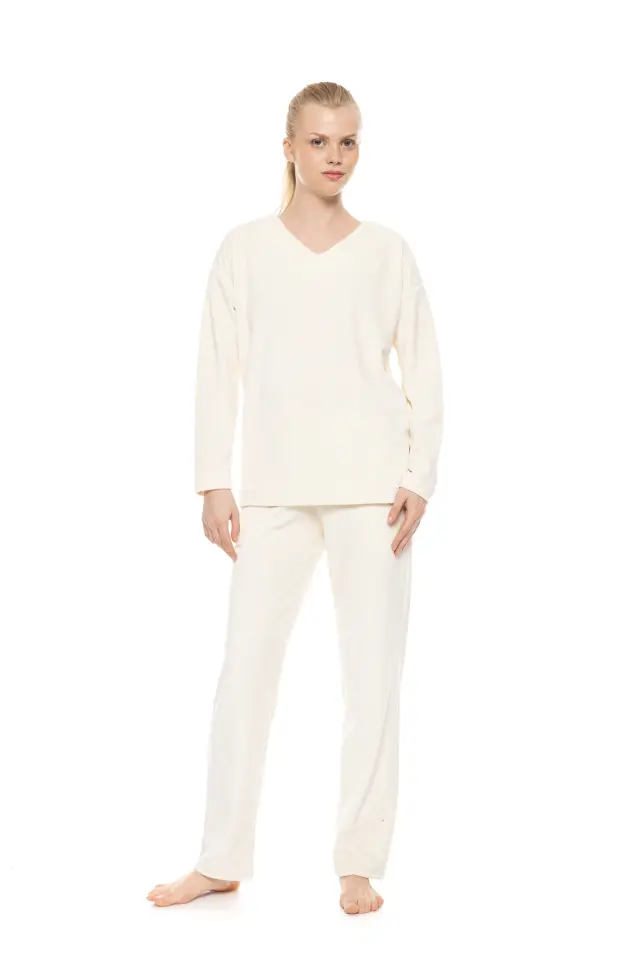 Pink Label Loungewear V Velvet Stripe σετ γυναικεία φόρμα σπιτιού W2034-1