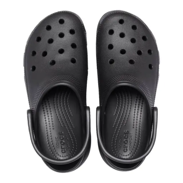 Crocs Classic Platform Clog W Black Noir 206750-001 2