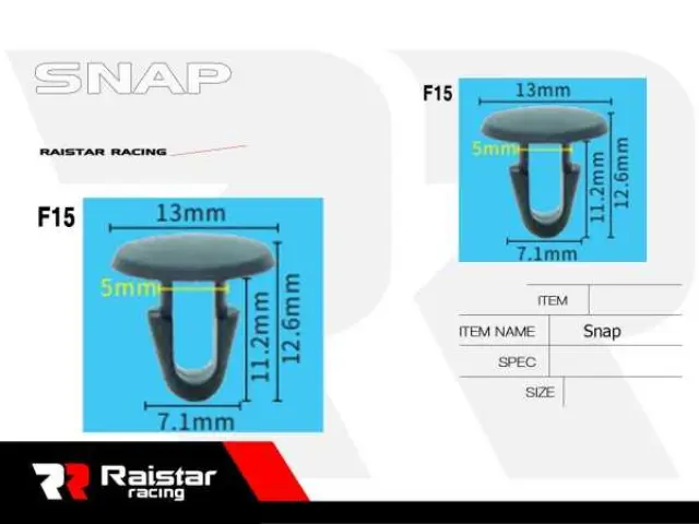 Σετ συνδετήρες αυτοκινήτου - 10pcs - R-F16101-23 - 180868 2