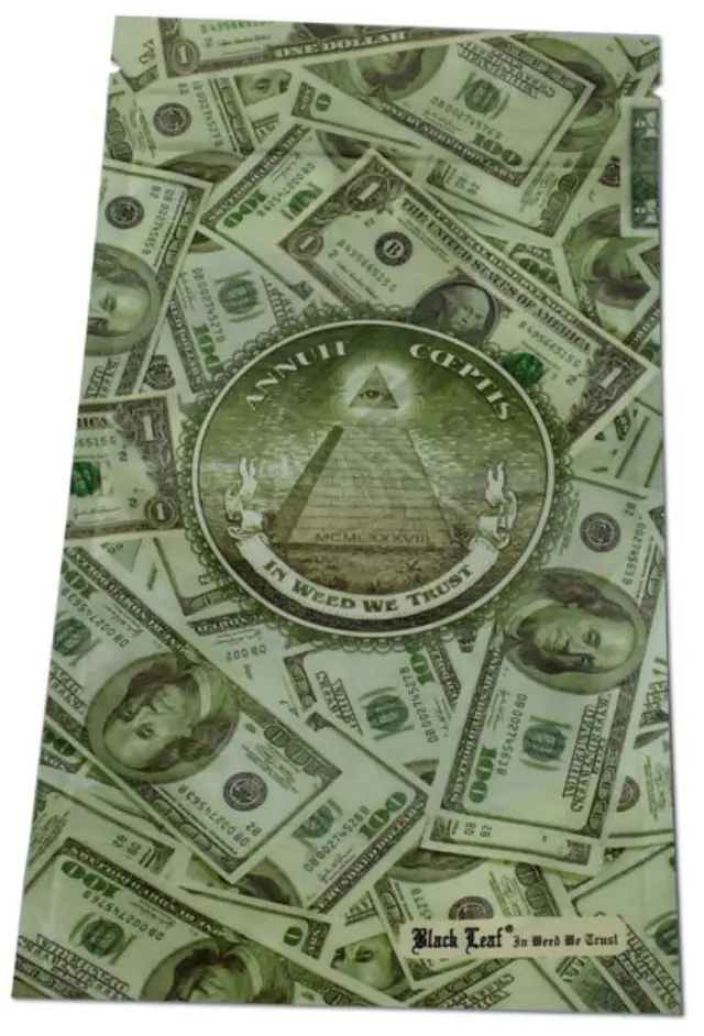 Σακουλάκι Ασφαλείας Mylar Zip Bag - Dollars (192x102mm)