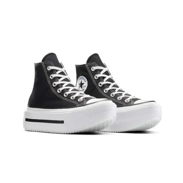 Converse Women's Chuck Taylor All Star HI Lift Double Stack Μαύρο - Άσπρο A12975C (Converse) 3