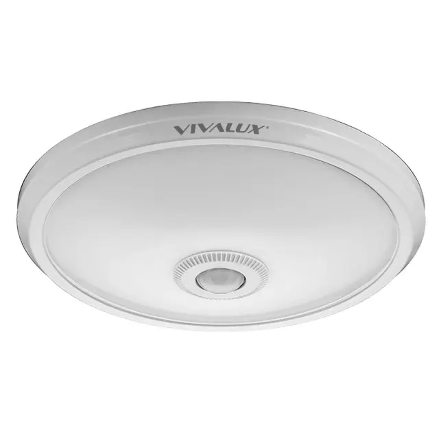 LED Φωτιστικό οροφής πλαφονιέρα LEDA 12Watt με αισθητήρα κίνησης IP20 VIVALUX 3637 3