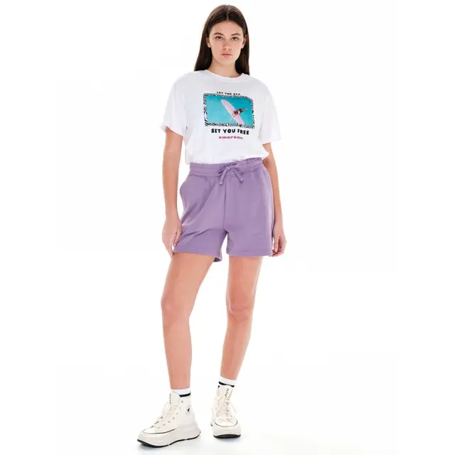 Emerson Women's Sweat Shorts (241.EW26.90-MAUVE) - Μώβ 3