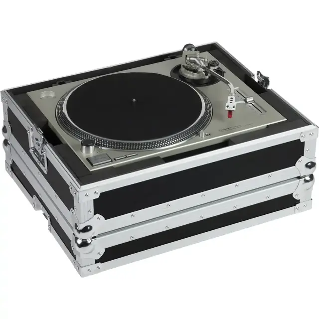 WALKASSE TURNTABLEPROBK Flight Case Multi Format Turntable Silver.