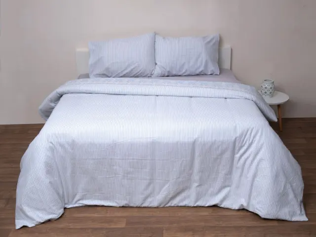 Σετ Σεντόνια 165Χ270 Μονά Φανελένια Viopros 2550 Γκρι 100% βαμβακερόΧωρίς Λάστιχο