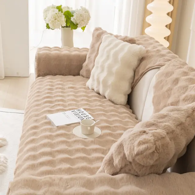 Ανώστρωμα Καναπέ Διθέσιο 70x150 Melinen Biscuit Beige 100% Πολυέστερ 2