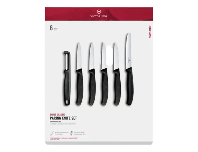 Σετ Μαχαίρια κουζίνας και αποφλοιωτής Victorinox Swiss Classic - Black - 6 τεμάχια - Σε συσκευασία δώρου6.7113.61G 2