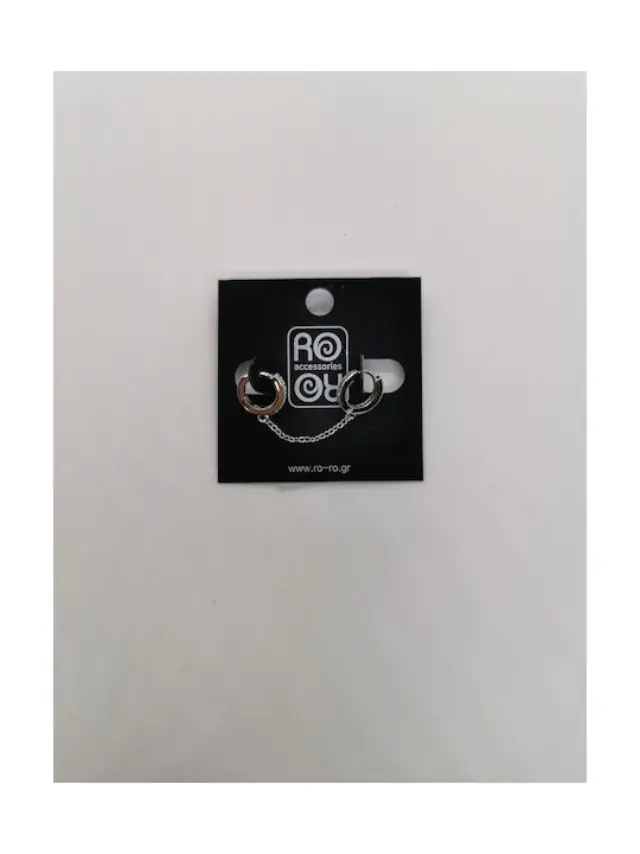 Ro-Ro Accessories Γυναικεία Σκουλαρίκια Κρίκοι από Ασήμι