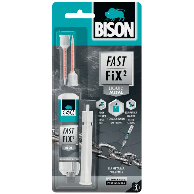 ΚΟΛΛΑ ΕΠΙΣΚΕΥΑΣΤΙΚΗ 2 ΣΥΣΤΑΤΙΚΩΝ FAST FIX2 LIQUID POWER 10ML BISON 27536