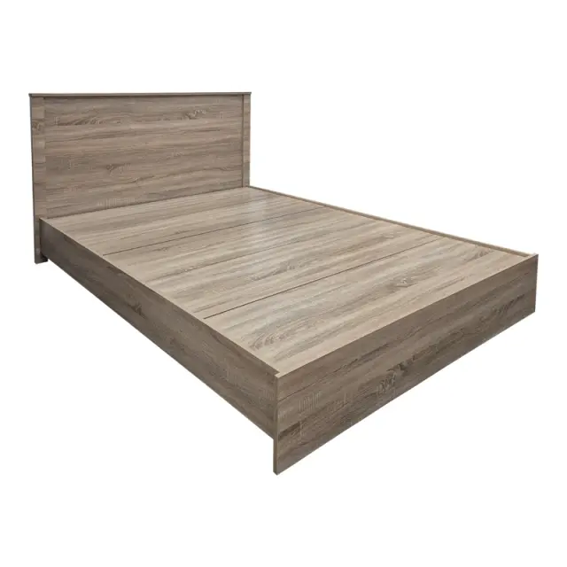 Κρεβάτι Athos pakoworld σε sonoma απόχρωση 140x200εκ 3