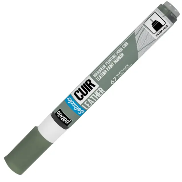 Pebeo Μαρκαδόρος Δέρματος Setacolor Leather Μύτη 0.7mm - 67 Sage Green
