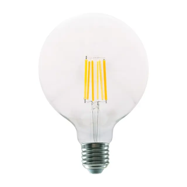 LED FILAMENT E27 G125 12W 4000K 230V AC 1600LM RA80 30000H 360° / PALA12512NW