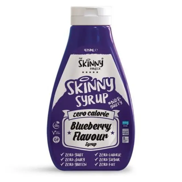 Zero Calorie Sugar Free Syrup Blueberry 425ml The Skinny Food Co