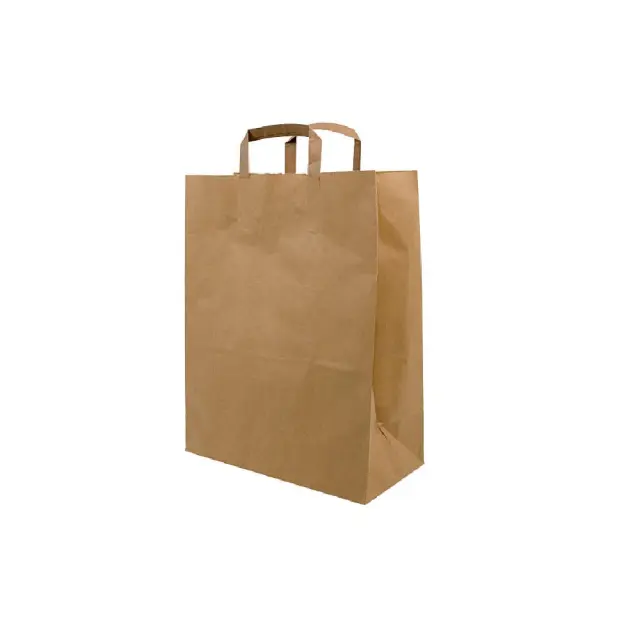 Τσάντα Kraft Χάρτινη Λευκή με Στριφτό Χερούλι 32x12x41cm 25 τμχ 3