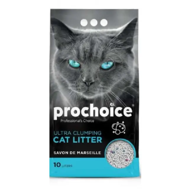 ProChoice White Bentonite Άμμος Γάτας Με Άρωμα σαπούνι Μασσαλίας 10lt