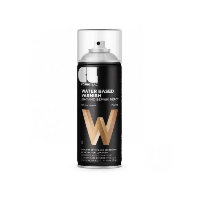 Βερνίκι νερού διάφανο σε σπρέι Matte , Cosmos Lac 400ml