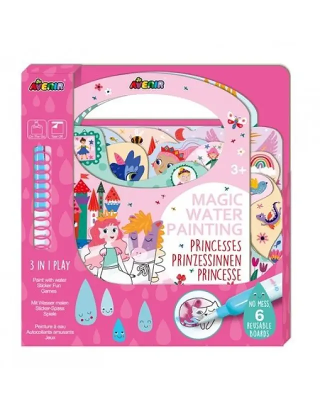 Avenir Magic Water Painting Princess Βιβλίο Ζωγραφικής με Νερό για Ηλικίες 3+